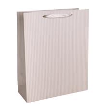 PAPIEROVÉ VRECKÁ, MATNÉ, SO STUHOU, PRUHOVANÉ, "BEIGE"