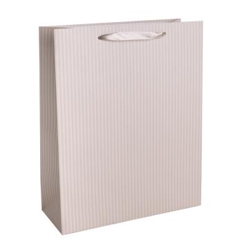 PAPIEROVÉ VRECKÁ, MATNÉ, SO STUHOU, PRUHOVANÉ, "BEIGE"