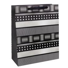 PAPIEROVÉ TAŠKY S MATNÝM, ČIERNYM A STRIEBORNÝM VZOROM