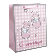 PAPIEROVÉ TAŠKY S MATNÝM POVRCHOM, " A LEGSZEBB KISLÁNYNAK", RUŽOVÉ TOPÁNKY