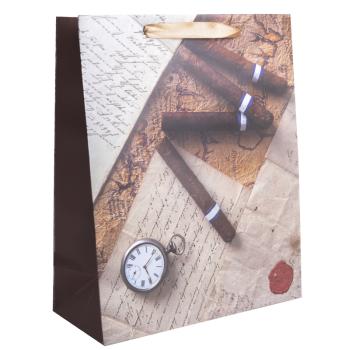 PAPIEROVÉ VRECKO MATNÉ, CIGARA + VRECKOVÉ HODINKY