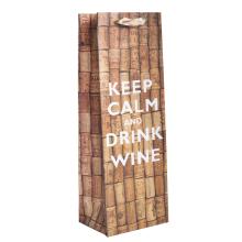 PAPIEROVÉ VRECKÁ S PODLOŽKOU POD VÍNO, NÁPIS "KEEP CALM AND DRINK WINE", ZÁTKY NA VÍNO