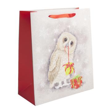 PAPIEROVÉ TAŠKY S MATNÝMI, TRBLIETAVÝMI, SOVÍMI DARČEKMI