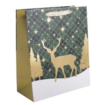 PAPIEROVÉ TAŠKY MATNÉ, ZLATÉ S LESKLOU POTLAČOU, ZELENÉ KOCKOVANÉ, ZLATÉ SOBY, BOROVICE