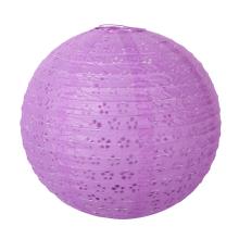 PAPIEROVÝ LAMPÁŠ S ČIPKOU FIALOVÝ