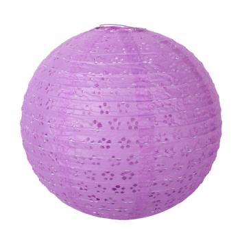 PAPIEROVÝ LAMPÁŠ S ČIPKOU FIALOVÝ
