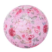 PAPIEROVÝ LAMPÁŠ RUŽOVÝ S RUŽOVÝMI RUŽAMI