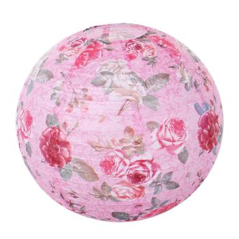 PAPIEROVÝ LAMPÁŠ RUŽOVÝ S RUŽOVÝMI RUŽAMI