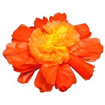 DEKOR PAPIER KVETINA ORANŽOVÁ