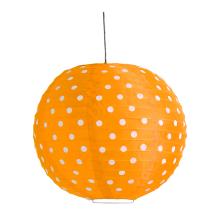 ORGANZOVÝ GLÓBUS NA LAMPU ORANŽOVÝ/ BODKY