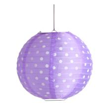 ORGANZOVÝ LAMPÁŠOVÝ GLÓBUS LEVANDUĽOVÝ/ BODKOVANÝ