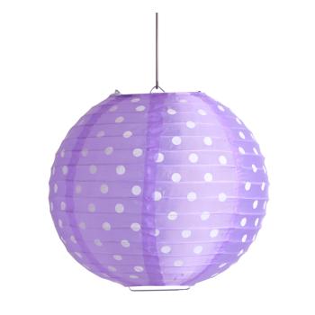 ORGANZOVÝ LAMPÁŠOVÝ GLÓBUS LEVANDUĽOVÝ/ BODKOVANÝ