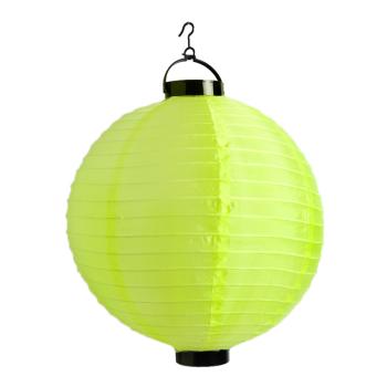 ORGANZOVÝ LAMPÁŠ GLOBUS, LED, ZELENÝ