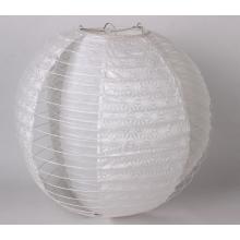 PAPIEROVÝ LAMPÁŠ S DVOJITOU GUĽOU BIELY