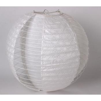 PAPIEROVÝ LAMPÁŠ S DVOJITOU GUĽOU BIELY