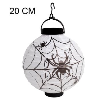 PAPIEROVÝ LAMPIÓN, LED, PAVÚK A PAVUČINA, BIELA A ČIERNA