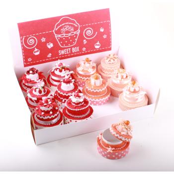 PAPIEROVÁ DARČEKOVÁ KRABICA, DVOJVRSTVOVÁ TORTA, ČERVENO-ORANŽOVÁ