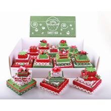 PAPIEROVÁ FORMA NA MUFFINY, KOCKA, ČERVENÁ-BIELA-ZELENÁ