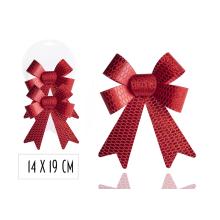 SADA DEKORAČNÝCH PLASTOVÝCH MAŠLÍ, 2 KUSY, BORDOVÁ FARBA