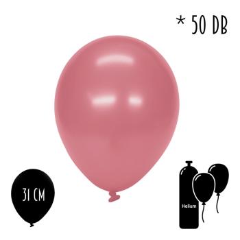 SADA GUMOVÝCH BALÓNIKOV, 50 KUSOV, METALICKÁ RUŽOVÁ