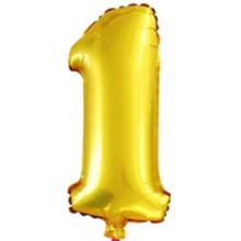 BALÓNIK S KOVOVÝM ČÍSLOM "1" ZLATÝ