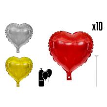 SADA 10 BALÓNIKOV S PALIČKOU, SRDCE