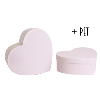 SADA PAPIEROVÝCH ŠKATULIEK, 2 KUSY, V TVARE SRDCA, VINTAGE ORCHIDEA