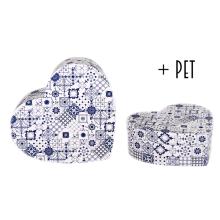 PAPIEROVÁ KRABICA 2 KUSY SRDCE MODRÁ + ZVIERATKO