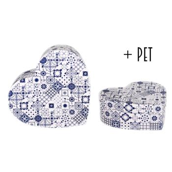 PAPIEROVÁ KRABICA 2 KUSY SRDCE MODRÁ + ZVIERATKO