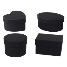 SADA PAPIEROVÝCH KRABÍC, 4 KUSY, NIEKOĽKO MINI, ČIERNA