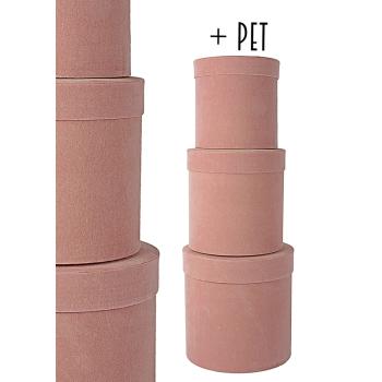 SADA PAPIEROVÝCH KRABÍC, 3 KUSY, OKRÚHLA, BROSKYŇOVÁ