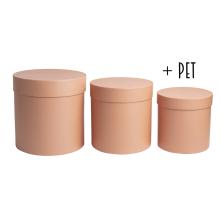 SADA PAPIEROVÝCH ŠKATÚĽ, 3 KUSY, OKRÚHLA, PIESKOVEC