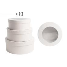 SADA PAPIEROVÝCH KRABÍC, 3 KUSY, OKRÚHLE, S OKIENKOM, TICHO + ZVIERATKO