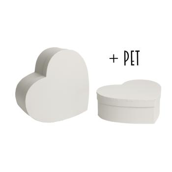 SADA PAPIEROVÝCH ŠKATULIEK, 2 KUSY, V TVARE SRDCA, TICHO + ZVIERATKO