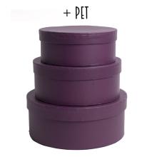 SADA PAPIEROVÝCH ŠKATULIEK, 3 KUSY, OKRÚHLA, BOBUĽOVÁ KONZERVA + DOMÁCE ZVIERATKO