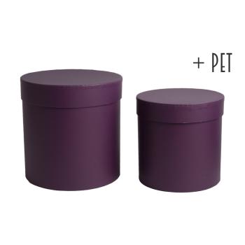 SADA PAPIEROVÝCH ŠKATULIEK, 2 KUSY, OKRÚHLA, JAHODOVÁ KONZERVA + DOMÁCE ZVIERATKO