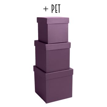 SADA PAPIEROVÝCH KRABÍC, 3 KUSY, ŠTVORCOVÁ, BOBUĽOVÁ KONZERVA + DOMÁCE ZVIERATKO