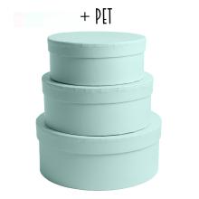 SADA PAPIEROVÝCH KRABÍC, 3 KUSY, OKRÚHLA, DOVOLENKA + DOMÁCE ZVIERATKO