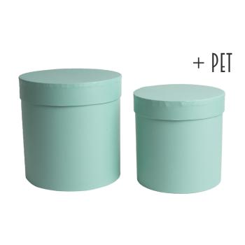 SADA PAPIEROVÝCH KRABÍC, 2 KUSY, OKRÚHLA, DOVOLENKA + DOMÁCE ZVIERATKO