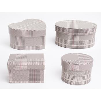 SADA PAPIEROVÝCH KRABÍC, 4 RÔZNE TYPY, EZOTERICKÁ HNEDÁ