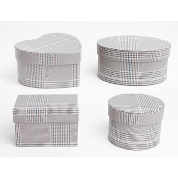 SADA PAPIEROVÝCH KRABÍC, 4 KUSY, NIEKOĽKO TYPOV, EZOTERICKÁ SIVÁ