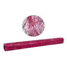 SISALOVÁ DEKORAČNÁ SIEŤ S VÍNOVOU ZLATOU NIŤOU