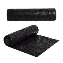 DEKORATÍVNY OBALOVÝ MATERIÁL, "NON-WOVEN", VZOR INDA, ČIERNY