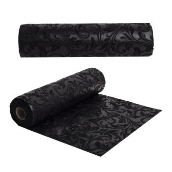 DEKORATÍVNY OBALOVÝ MATERIÁL, "NON-WOVEN", VZOR INDA, ČIERNY