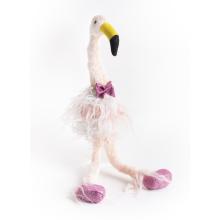 DEKOR PLAMENIAK SO ZAVESENÝMI NOHAMI, RUŽOVO-BIELY CHLPATÝ