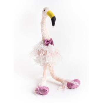 DEKOR PLAMENIAK SO ZAVESENÝMI NOHAMI, RUŽOVO-BIELY CHLPATÝ