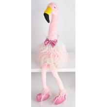 DEKOR PLAMENIAK SO ZAVESENÝMI NOHAMI, RUŽOVO-BIELY CHLPATÝ