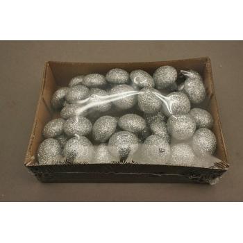 PENOVÝ HRÍB 36 KUSOV STRIEBORNÝ LESKLÝ