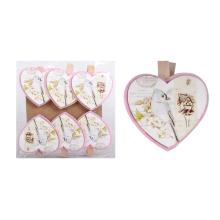 DEKOR PLSTENÉ SRDCE SO 6 PINZETAMI