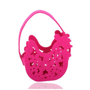 DEKOR PLSTENÁ TAŠKA KOHÚT RUŽOVÁ